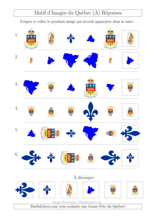 Motif d'Images du Québec avec Comme Attribut Forme, Taille et Rotation (A) page 2