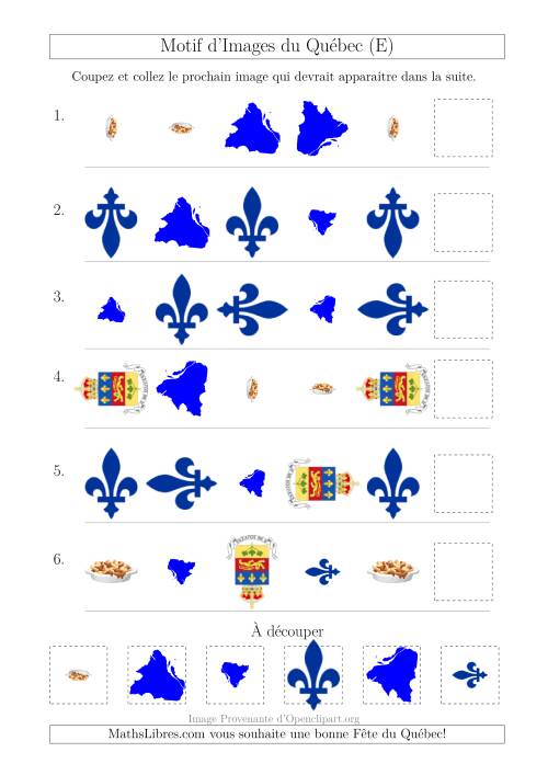 Motif d'Images du Québec avec Comme Attribut Forme, Taille et Rotation (E)