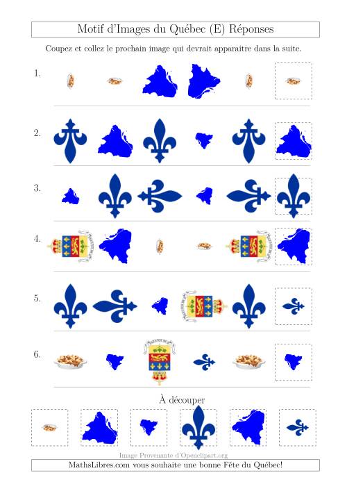 Motif d'Images du Québec avec Comme Attribut Forme, Taille et Rotation (E) page 2