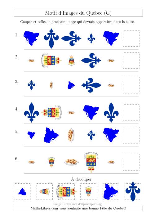 Motif d'Images du Québec avec Comme Attribut Forme, Taille et Rotation (G)