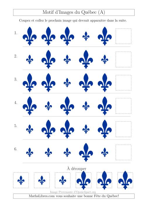 Motif d'Images du Québec avec Comme Attribut la Taille (A)