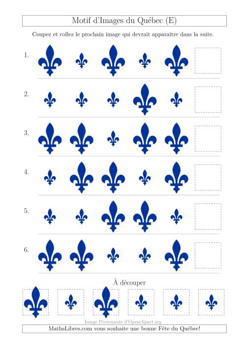 Motif d'Images du Québec avec Comme Attribut la Taille (E)