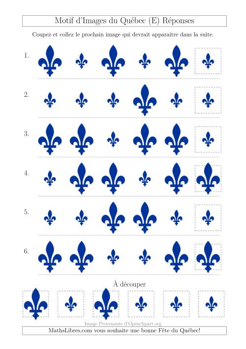Motif d'Images du Québec avec Comme Attribut la Taille (E) page 2