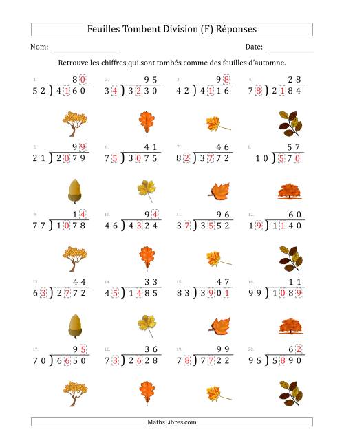 C'est l'automne, les chiffres sont tombés, Division (Version Plus Difficile) (F) page 2