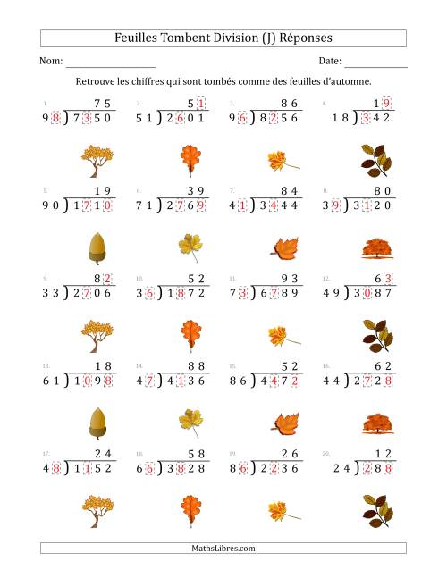 C'est l'automne, les chiffres sont tombés, Division (Version Plus Difficile) (J) page 2
