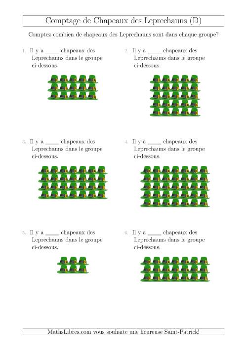 Comptage de Chapeaux des Leprechauns Arrangés en Forme Rectangulaire (D)