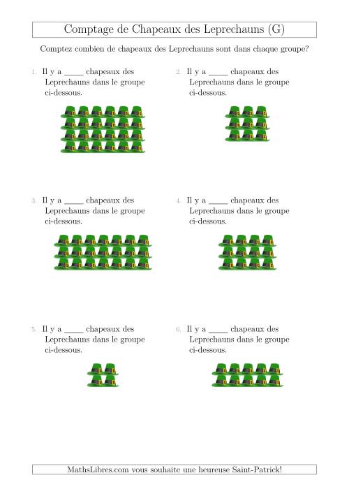 Comptage de Chapeaux des Leprechauns Arrangés en Forme Rectangulaire (G)