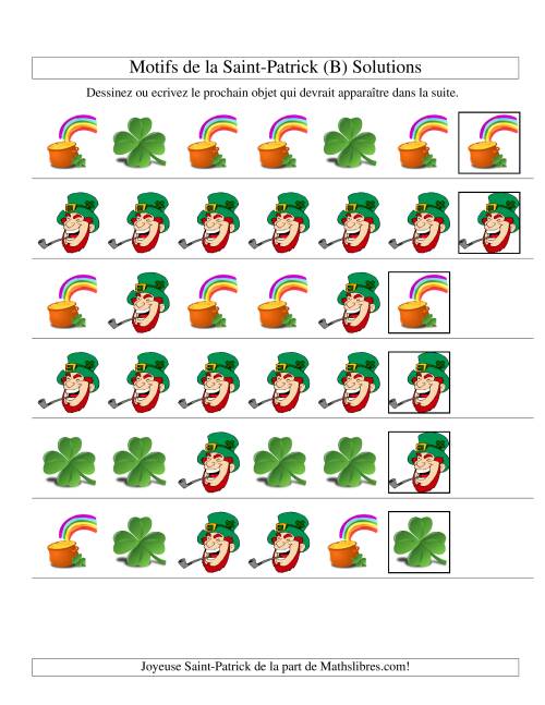 Motifs de la Saint Patrick avec Une Particularité (forme) (B) page 2