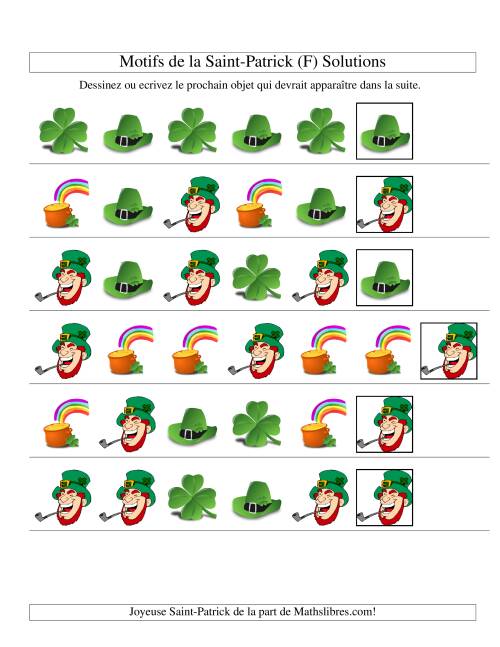 Motifs de la Saint Patrick avec Une Particularité (forme) (F) page 2