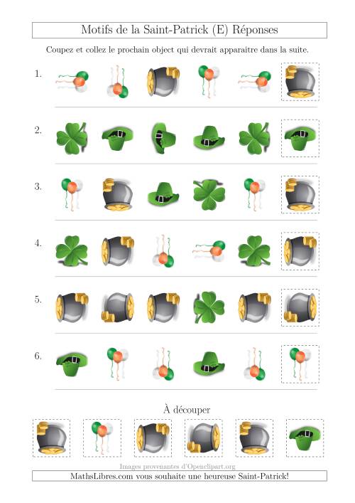 Motif d'Images de la Saint-Patrick avec la Forme et la Rotation Comme Attributs (E) page 2