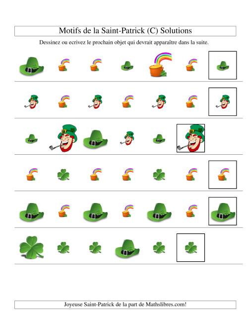 Motifs de la Saint Patrick avec Deux Particularités (forme & taille) (C) page 2