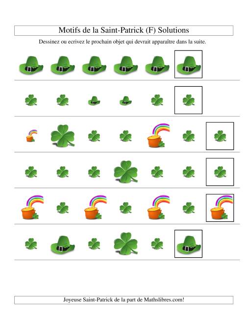 Motifs de la Saint Patrick avec Deux Particularités (forme & taille) (F) page 2