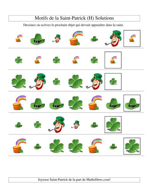 Motifs de la Saint Patrick avec Deux Particularités (forme & taille) (H) page 2