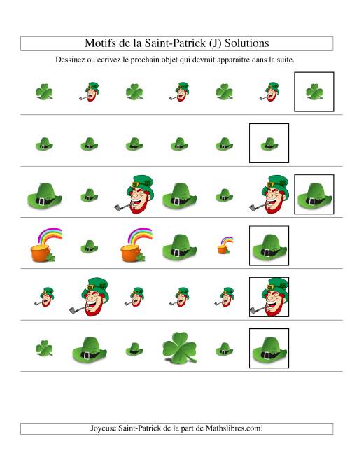 Motifs de la Saint Patrick avec Deux Particularités (forme & taille) (J) page 2