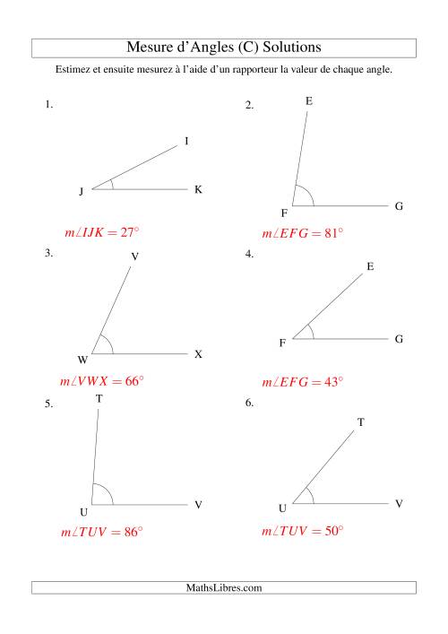 Mesure d'angles entre 0° et 90° (C) page 2