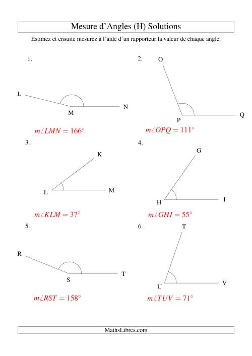 Mesure d'angles entre 0° et 180° (H) page 2