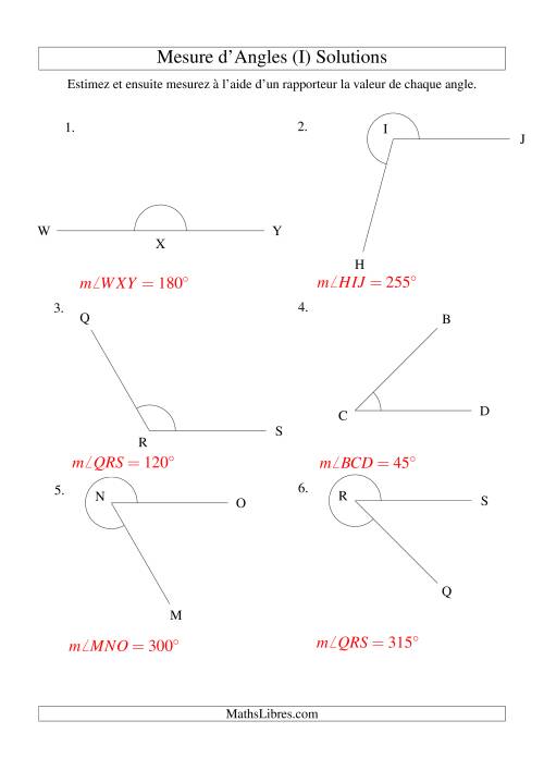 Mesure d'angles entre 0° et 360° (intervalles de 15°) (I) page 2