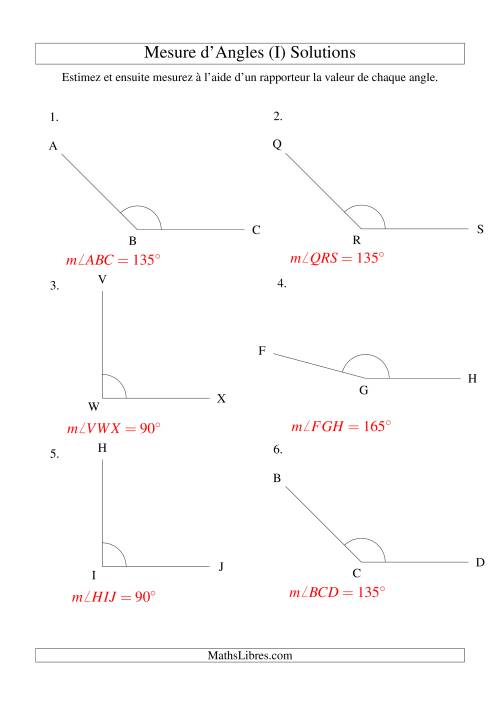Mesure d'angles entre 90° et 180° (intervalles de 15°) (I) page 2