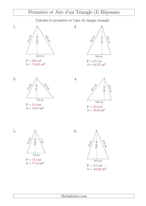Calcul de l'Aire et du Périmètre d'un Triangle Aigu (I) page 2