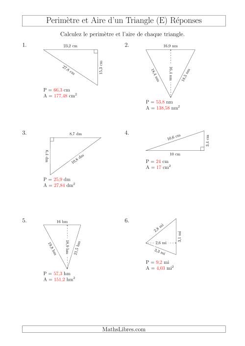 Calcul de l'Aire et du Périmètre des Triangles Aigu et Rectangle (En Rotation) (E) page 2