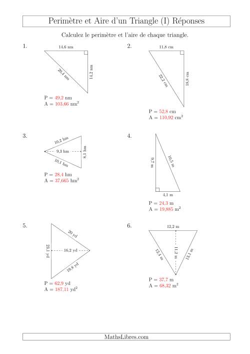 Calcul de l'Aire et du Périmètre des Triangles Aigu et Rectangle (En Rotation) (I) page 2