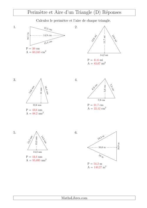 Calcul de l'Aire et du Périmètre d'un Triangle Aigu (En Rotation) (D) page 2