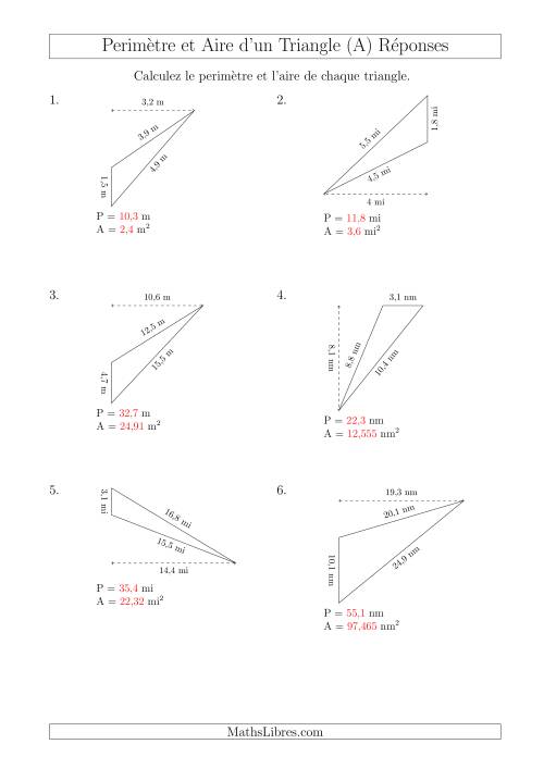 Calcul de l'Aire et du Périmètre d'un Triangle Obtusangle (En Rotation) (A) page 2