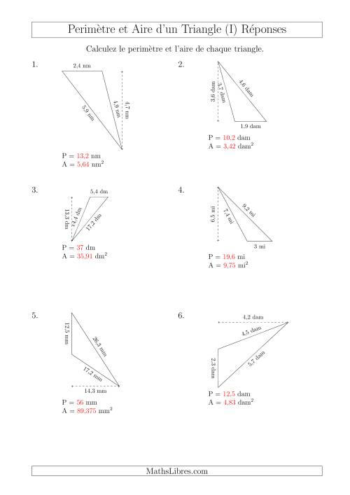 Calcul de l'Aire et du Périmètre d'un Triangle Obtusangle (En Rotation) (I) page 2