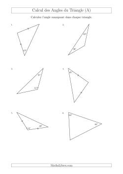 Calcul des Angles d’un triangle en Tenant Compte des Autres Angles