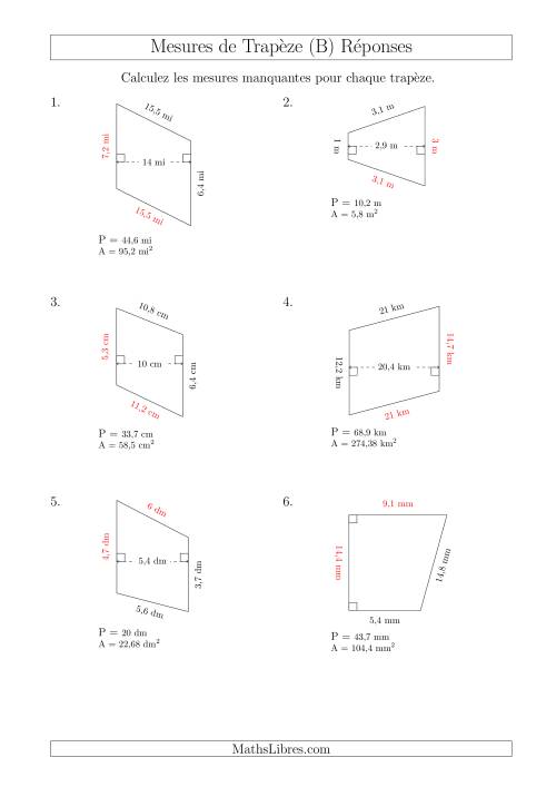 Calcul de la Base et Côtés des Trapèzes (B) page 2