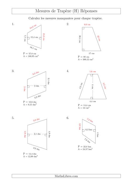 Calcul de la Base et Côtés des Trapèzes (H) page 2