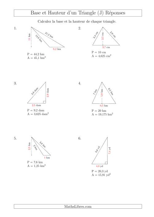 Calcul de la Base et Hauteur des Triangles (J) page 2