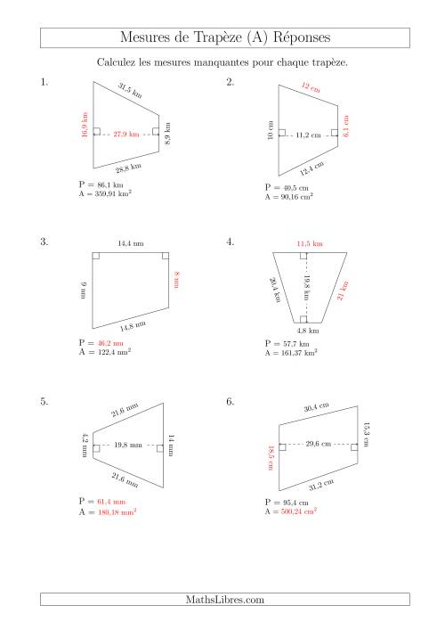 Calcul de Divreses Mesures des Trapèzes (Tout) page 2