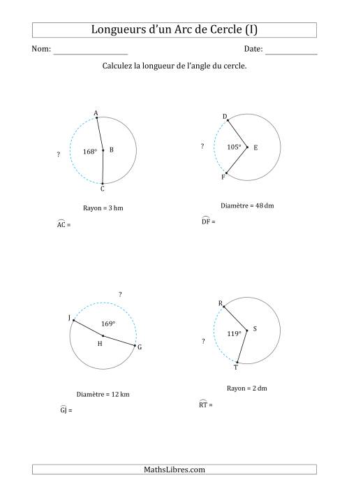 Calcul de la Longueur d'un Arc de Cercle en Tenant Compte de la Diamètre ou du Rayon (I)