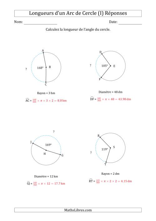 Calcul de la Longueur d'un Arc de Cercle en Tenant Compte de la Diamètre ou du Rayon (I) page 2