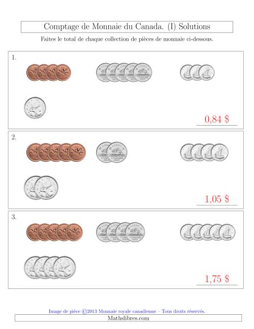 Comptage de Monnaie du Canada - Sans pièces de 1 et 2 dollars - Petites collections ($) (I) page 2