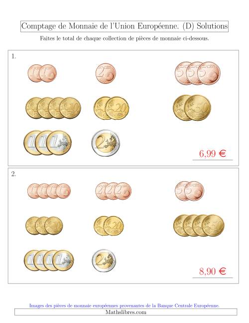 Comptage de Monnaie de l'Union Européenne - Petites Collections (€) (D) page 2