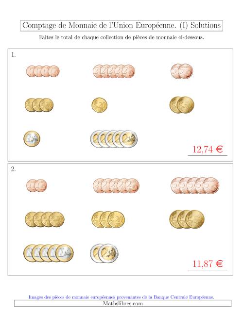 Comptage de Monnaie de l'Union Européenne - Petites Collections (€) (I) page 2