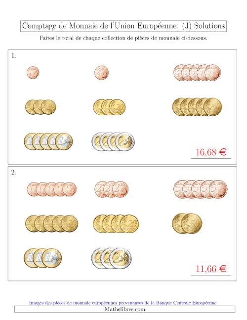 Comptage de Monnaie de l'Union Européenne - Petites Collections (€) (J) page 2