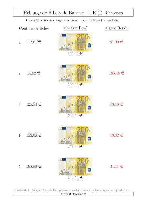 Échange de Billets de Banque UE de 200 € (I) page 2