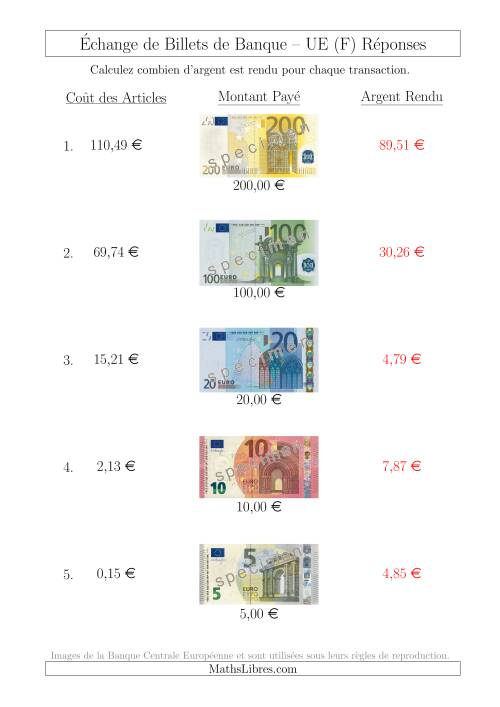 Échange de Billets de Banque UE Jusqu’à 200 € (F) page 2