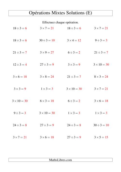 Multiplication et division -- Règles de 3 (variation 1 à 10) (E) page 2