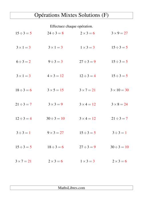 Multiplication et division -- Règles de 3 (variation 1 à 10) (F) page 2