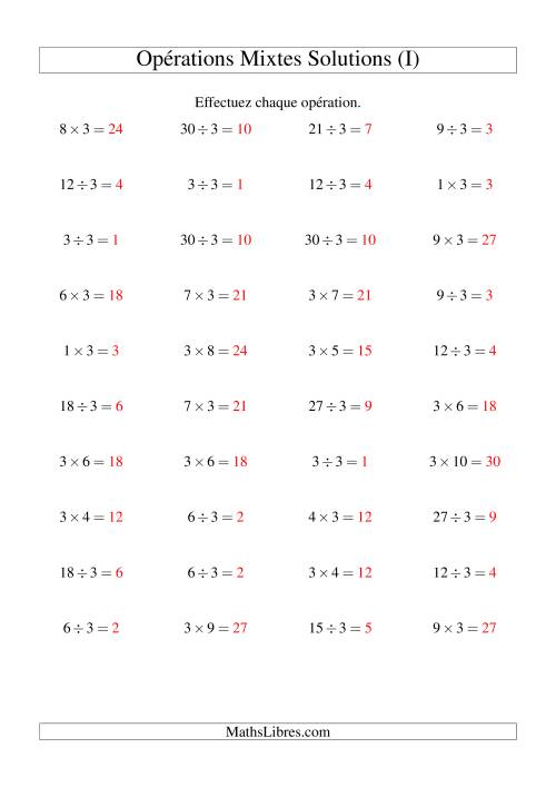 Multiplication et division -- Règles de 3 (variation 1 à 10) (I) page 2