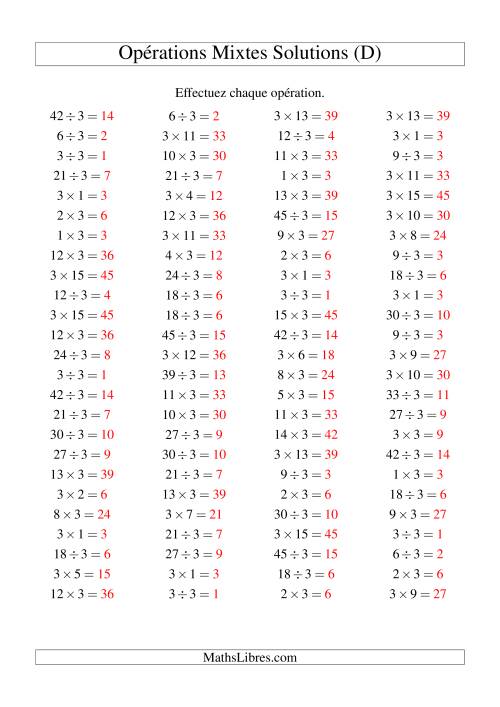 Multiplication et division -- Règles de 3 (variation 1 à 15) (D) page 2