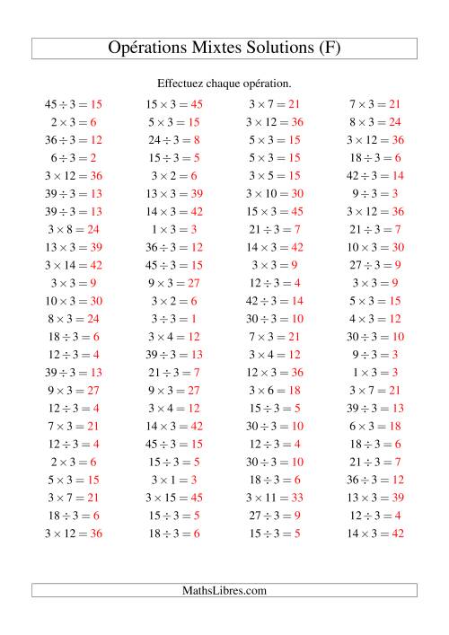 Multiplication et division -- Règles de 3 (variation 1 à 15) (F) page 2
