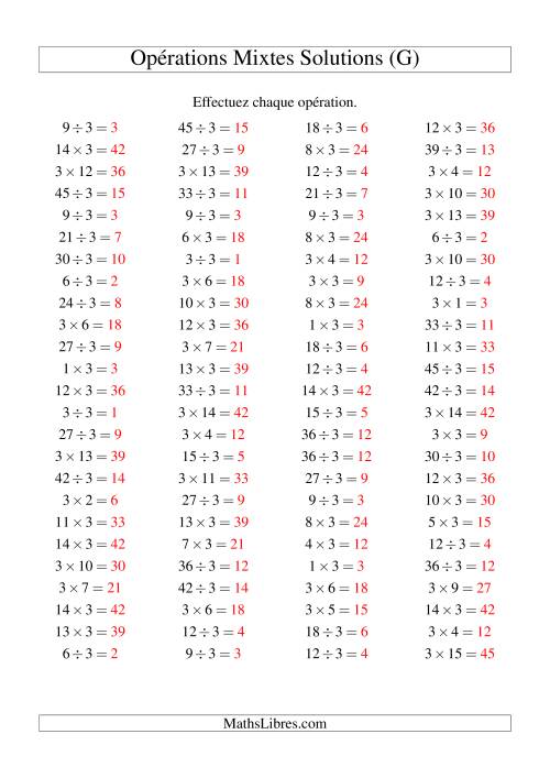 Multiplication et division -- Règles de 3 (variation 1 à 15) (G) page 2