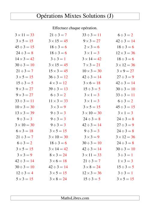 Multiplication et division -- Règles de 3 (variation 1 à 15) (J) page 2