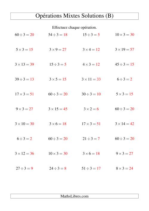Multiplication et division -- Règles de 3 (variation 1 à 20) (B) page 2
