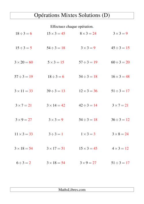 Multiplication et division -- Règles de 3 (variation 1 à 20) (D) page 2